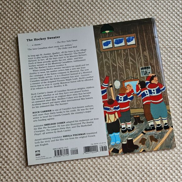 4/$40 Vintage The Hockey‎ Sweater - Roch Carrier - Paperback - Picture 3 of 4